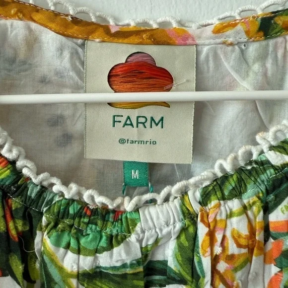 FARM RIO Biriba Off-White Cropped Blouse - Picture 12 of 14